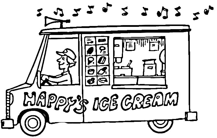 ice cream parlor coloring pages - photo #37
