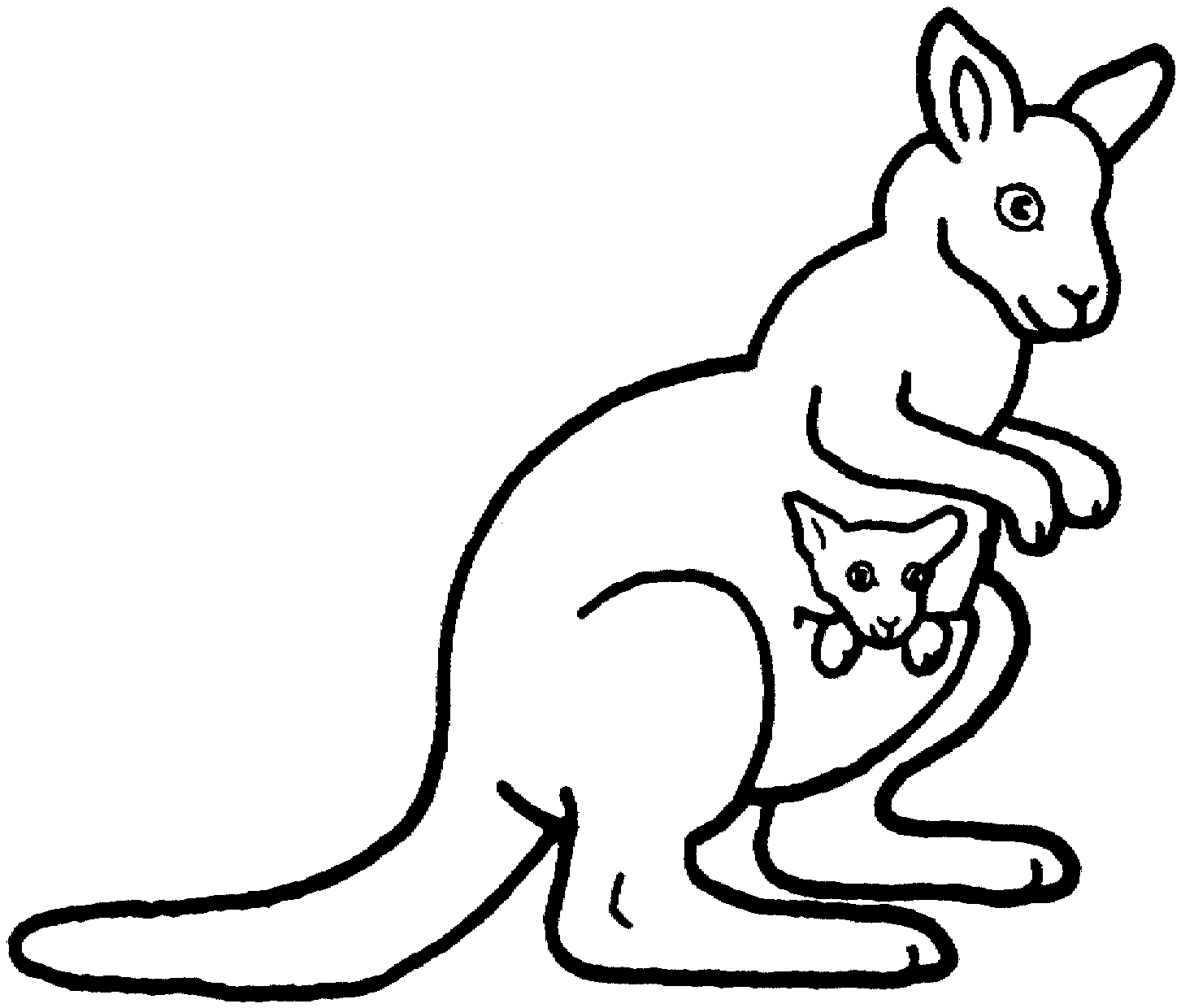 free clip art kangaroo outline - photo #23