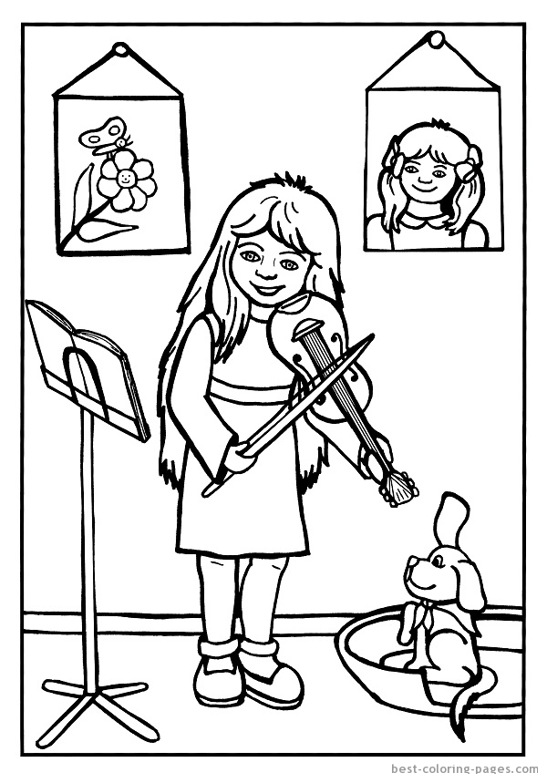 oboe coloring pages - photo #22