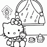 Little-Kitty-in-her-house-coloring-page