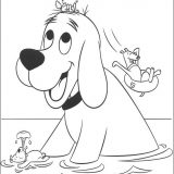clifford-plays-in-the-water-pool-coloring-page