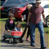 Hugh Jackman Goes Pumpkin Picking With His Family