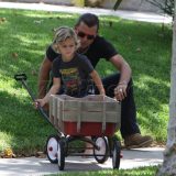 Kingston Rossdale little gardner in training!
