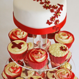 Red-and-White-Wedding-Cupcake-Tower