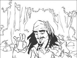 Piraci z Karaibów – kolorowanki do wydrukowania dla dzieci