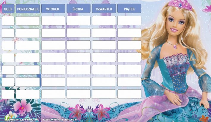 Obrazki Do Wydrukowania Plan Lekcji Z Bajek funkydiva.pl