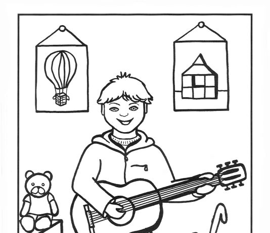 Instrumenty muzyczne – kolorowanki do druku