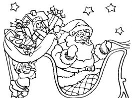 Mikołaj i Choinka – kolorowanki do druku