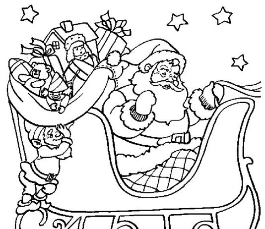 Mikołaj i Choinka – kolorowanki do druku