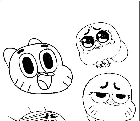 Gumball – kolorowanki do druku
